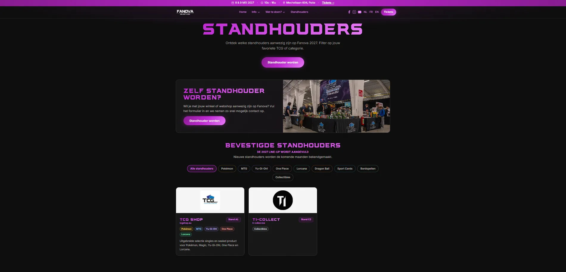 Fanova interactieve standhoudersgids